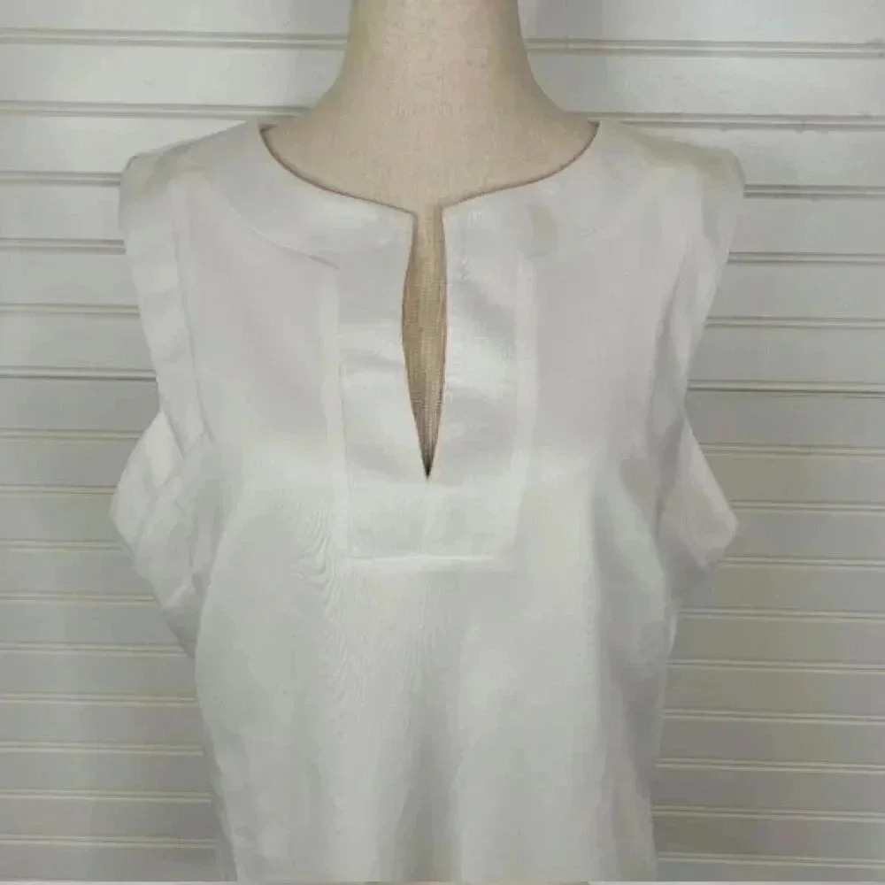 Gretchen Scott Size Medium Tank Top White V-neck